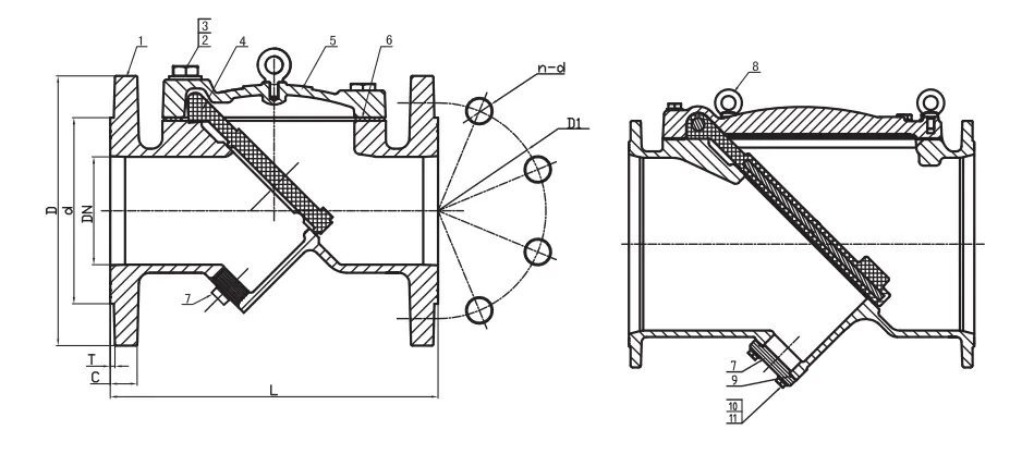 DIN EN 12334 Rubber Disc Swing Check Valve