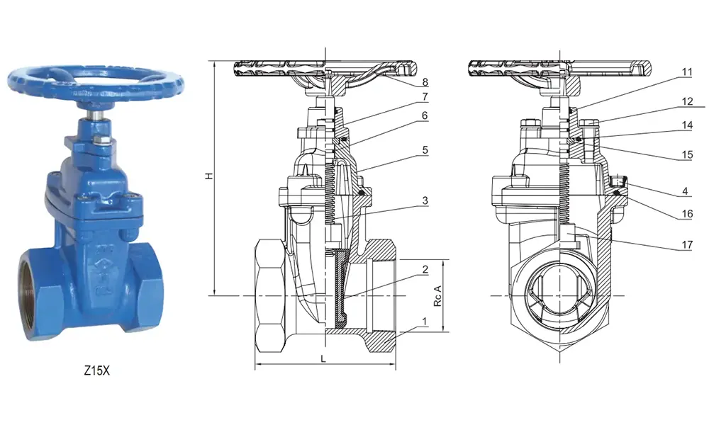 Threaded Joint Resilient NRS Gate Valve